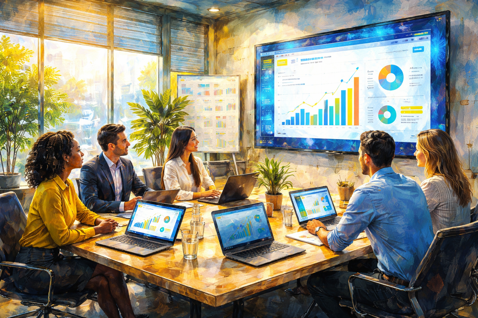head of sales at small asset manager reviewing distribution data dashboard