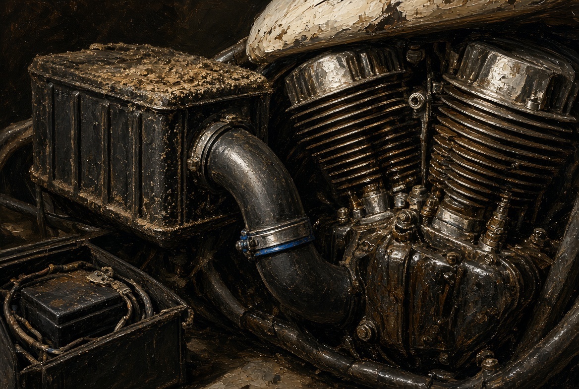 Close up of an old motorcycle engine symbolizing teams optimizing the value they can extract from what they have already. 